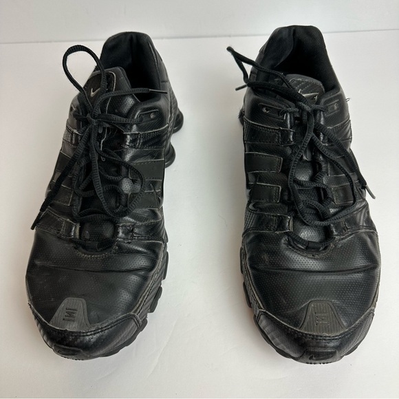Nike Shox Turbo Triple Black Shoes Men's size 9.5 Sneakers Running Leather - Picture 10 of 11